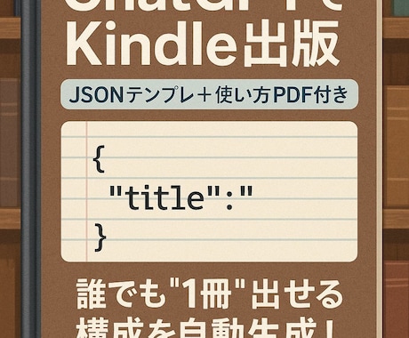 高精度Kindle出版JSONプロンプト販売します JSONで高精度！AI執筆を爆速化 PDFマニュアル付 イメージ1