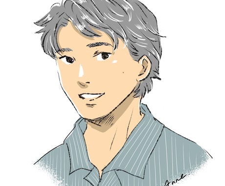 魅力が伝わる❀少しコミック調の似顔絵を描きます あなた様らしい世界に一枚の似顔絵を描きます。 イメージ2