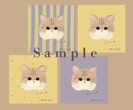 ペットちゃんを可愛いイラストにします アイコンやご自身用にグッズにも♡マスコットのようなイラスト イメージ1