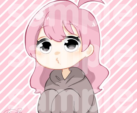 手軽にゆるく可愛くアイコン・似顔絵・夢絵描きます (1000円イラスト)・似顔絵・夢絵・SNS・ペット イメージ1
