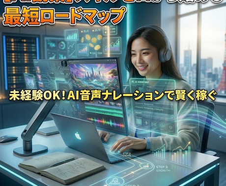 AI音声ナレーションの副業ノウハウを提供します ElevenLabs活用！未経験から始める収益化ガイド イメージ1