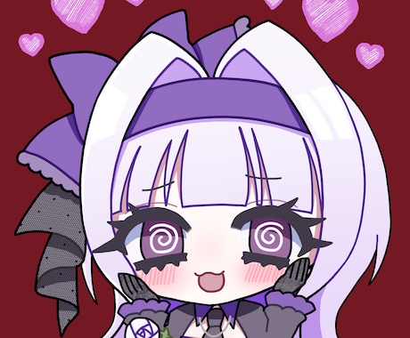 商用◎・2人組◎可愛いミニキャライラスト制作します パキッとしたカラーが可愛いෆ˚*  SDイラスト制作します！ イメージ2