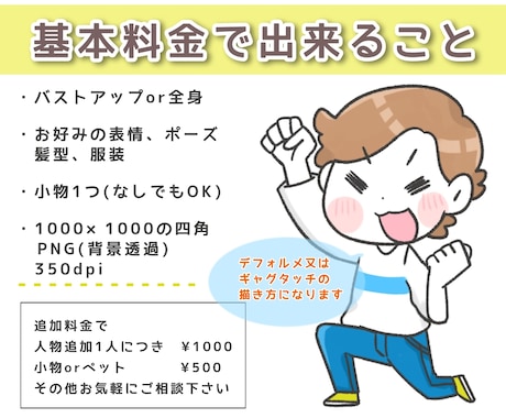 コミカルで目立つワンポイントイラスト描きます 商用OK！使い方はあなた次第⭐︎カットイラストワンポイントに イメージ2