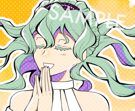 パキッとした塗りのアイコンお描きします SNSで使える！貴方のオリジナルキャラもお描きします！ イメージ2