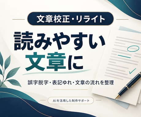 日本語文章を校正して読みやすく整えます イメージ1