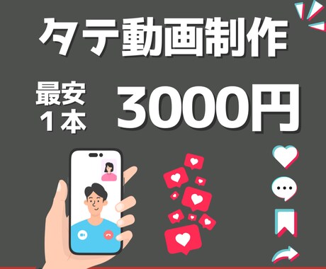 1分以内のタテ動画,ショート動画編集します TikTok,リール、Youtubeショートなどの縦動画 イメージ1