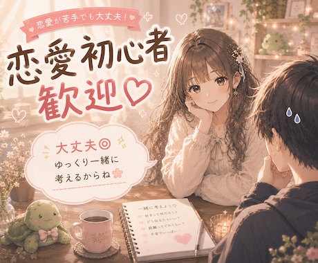 明るい声で恋愛初心者さんに寄り添います 距離の詰め方、男心、女心、LINE、デートコース、会話、告白 イメージ1