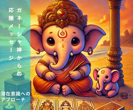 潜在意識へのアプローチをしメッセージをお伝えします ガネーシャ神のカードとチャネリングでアプローチ イメージ1