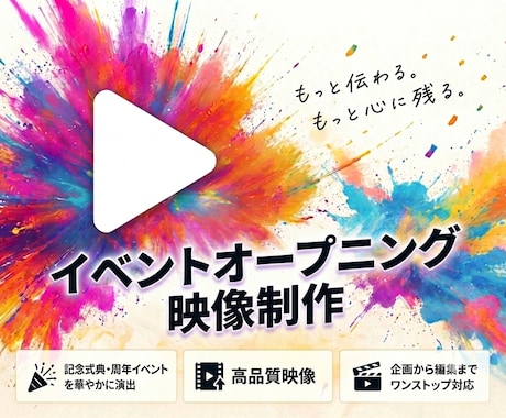 イベント用オープニング映像を制作します 記念イベント、表彰式、大会各種を盛り上げる映像を！ イメージ1