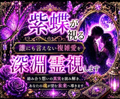 霊視鑑定｜誰にも言えない複雑な恋の運命を占います 言葉にできない恋ほど、心の奥深くで静かに揺れ続けるものです イメージ1