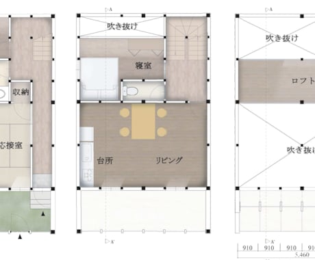 学生向け◆建築図面を作成します 図面起こしから着彩まで幅広く対応！【CAD図面作成・加工】 イメージ1