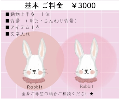 きゅんと可愛い印象的な動物SNSアイコン作ります デザインに拘りたい方向けオーダーメイド背景も作成します★ イメージ2