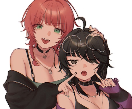 最短一週間！うちの子、Vtuber様可愛く描きます サムネ用イラストやSNSアイコン、立ち絵なども承っております イメージ1