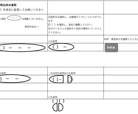 簡単楽譜が作成できるテンプレート販売します かんたん楽譜が自分で作れちゃいます♪ イメージ2