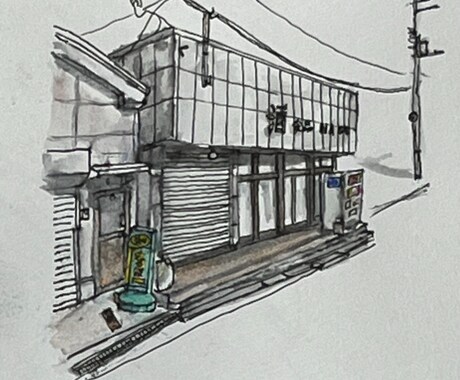 写真から味のあるイラストを描きます 思い出の場所や建物、自分の家など建物を中心に描きます。 イメージ2