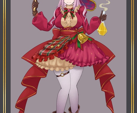 クリスマスの衣装デザイン、一枚絵、承ります イメージ1