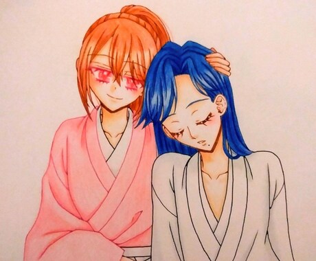 アナログでフリーアイコンを描かせていただきます キャラクターのフリーアイコンを描かせていただきます。 イメージ2