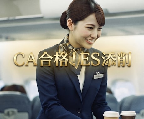 客室乗務員(CA) "差をつける" ES添削します JAL,ANA,外資エアライン実績有り イメージ1