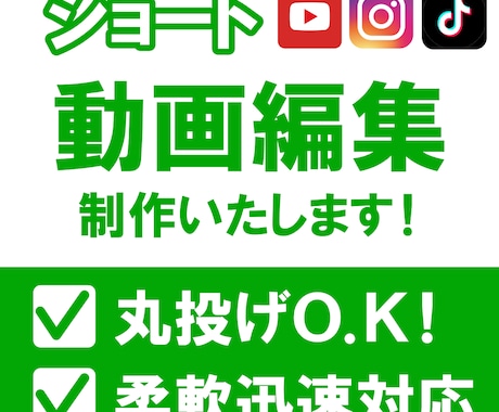 ショート動画作成します 高クオリティのショート動画を作成、編集します！柔軟対応◎ イメージ1
