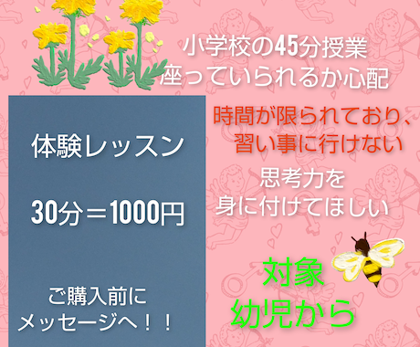 お子様に合わせた学習を、手厚くサポートします 受講時間日程調整可能！『思考』を動かし、考える力を伸ばします イメージ2