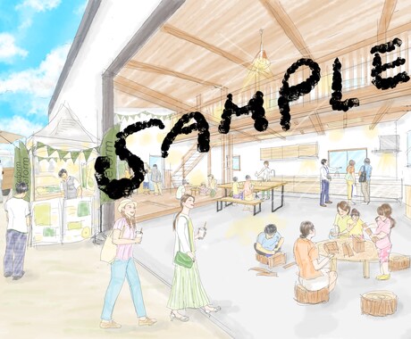 スケッチブックにて手描きパースの制作をいたします センス良いステキな空間づくりのお手伝いをいたします！ イメージ2