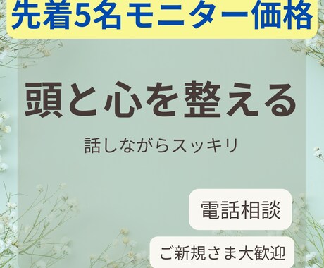 頭と感情をその場で整理｜しっかりお話お聴きします 言語化で思考を整理し、その場で次の一歩を明確にします イメージ1