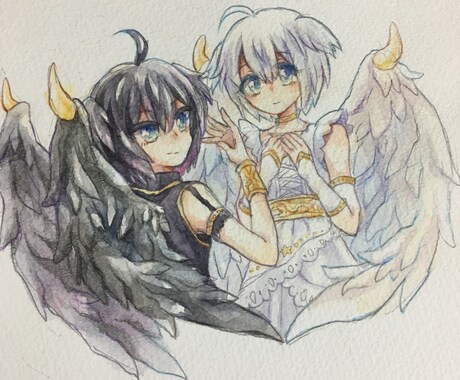 水彩でかわいいイラストを描きます 透明水彩！早くかわいいイラストが得意です♪ イメージ2