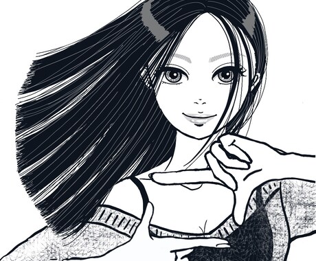 SNSなどのアイコン作成を致します モノクロで人目を引くでオシャレなオリジナルアイコン イメージ2