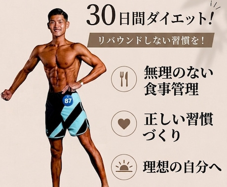1ヶ月間、食事管理・ダイエットを毎日サポートします イメージ1