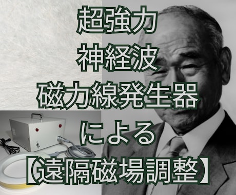 発明王政木博士の神経波磁力線で遠隔ヒーリングします 遠隔ヒーリング・波動調整・生体磁場調整・能力開発・周波数 イメージ1