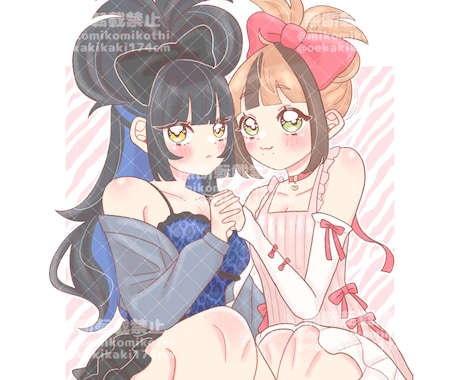 可愛い絵柄でキャラクターのイラストなどお描きします デフォルメ〜等身・首上〜全身までご要望に沿ってお描きします！ イメージ1