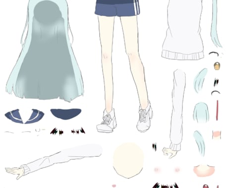 live2Dモデル作成します 「〇〇風の絵柄」や顔がいいモデルならお任せ！ イメージ2