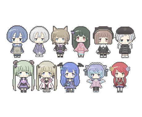 かわいいドット絵を描きます あなたのキャラクターをドット絵にします♩ イメージ1