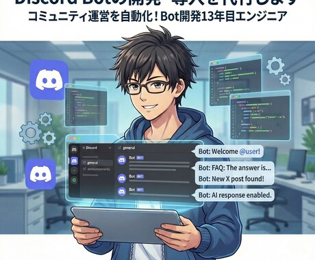 Discord Botの開発・導入を代行しますます コミュニティ運営を自動化！Bot開発３年目エンジニア イメージ1