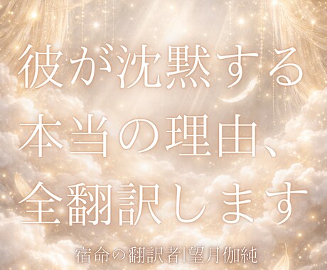 彼の本音を全翻訳。言葉の裏にある「真実」を届けます 届かない想い、沈黙の理由。彼の潜在意識をありのまま言語化 イメージ1