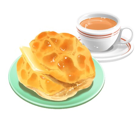 写真からフードイラスト作成します デザート、パン、飲み物を鮮やかに可愛く！メニュー、popなど イメージ2