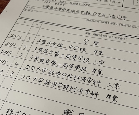 履歴書･サンキューカード･宛名など代筆いたします イメージ1
