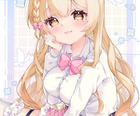 かわいい女の子のイラストを描きます イメージ1