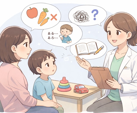 小児発達・言語・嚥下・読み書きなどの相談に乗ります ・対象：乳児〜小学生までのことば全般の相談にのります！ イメージ1