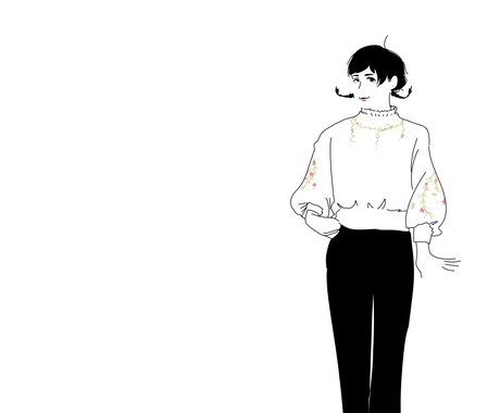 あなたのお気に入りのコーデをシンプルにお描きます お気に入りのコーデ写真をイラストにしませんか？ イメージ2