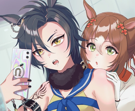 高クオリティなイラスト作成をいたします サムネ、アイコン、立ち絵など希望のものをお描きします イメージ1