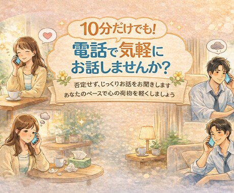 がんばりすぎるあなたの話を聴きます 言葉にできない気持ちまで整えます イメージ1