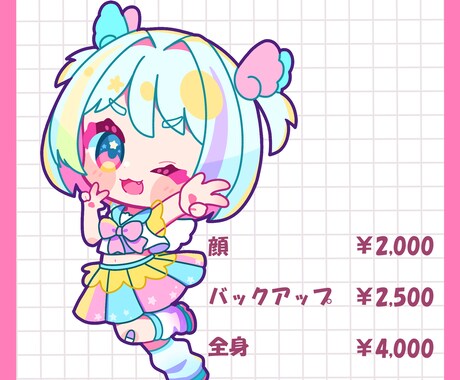 5名限定セール中！ポップで可愛いミニキャラ制作ます 商用利用可！グッズや配信アイコンなどに イメージ2