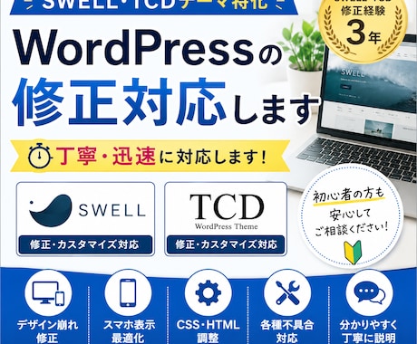 SWELL・TCDの修正対応します イメージ1