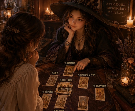 ケルト十字展開法で二人のこれからを占います ドキドキ。どうしても知りたい。あの人とのこと。 イメージ1