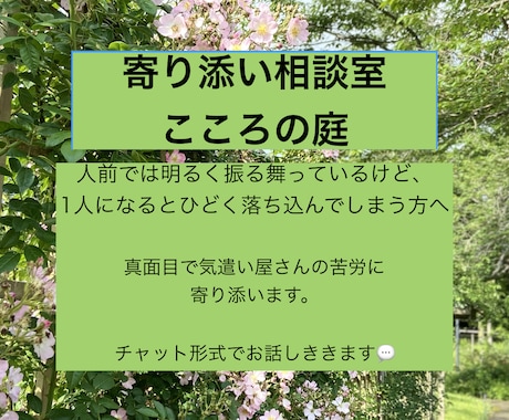 否定しない安心チャット｜1時間じっくり話聞きます ✴︎ 深夜OK｜1時間あなたの味方になります イメージ1