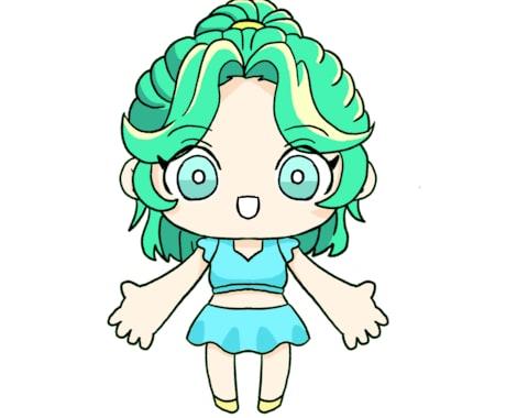 量産ミニキャラ(水着)イラスト制作します 可愛いミニキャラをお手頃価格で！ イメージ2