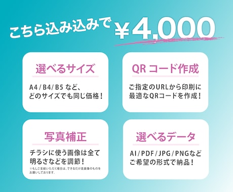 チラシまたはメニュー表を１点デザインします 超低価格！開業やイベントでチラシやメニューが欲しいあなたへ。 イメージ2