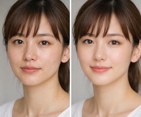 顔写真を自然にレタッチします やりすぎない、清潔感のある仕上がり イメージ1