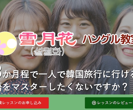 初級の中・上位レベルの方向けにレッスンします 3カ月で韓国旅行に行ける位の韓国語が本当にマスター出来ます！ イメージ1